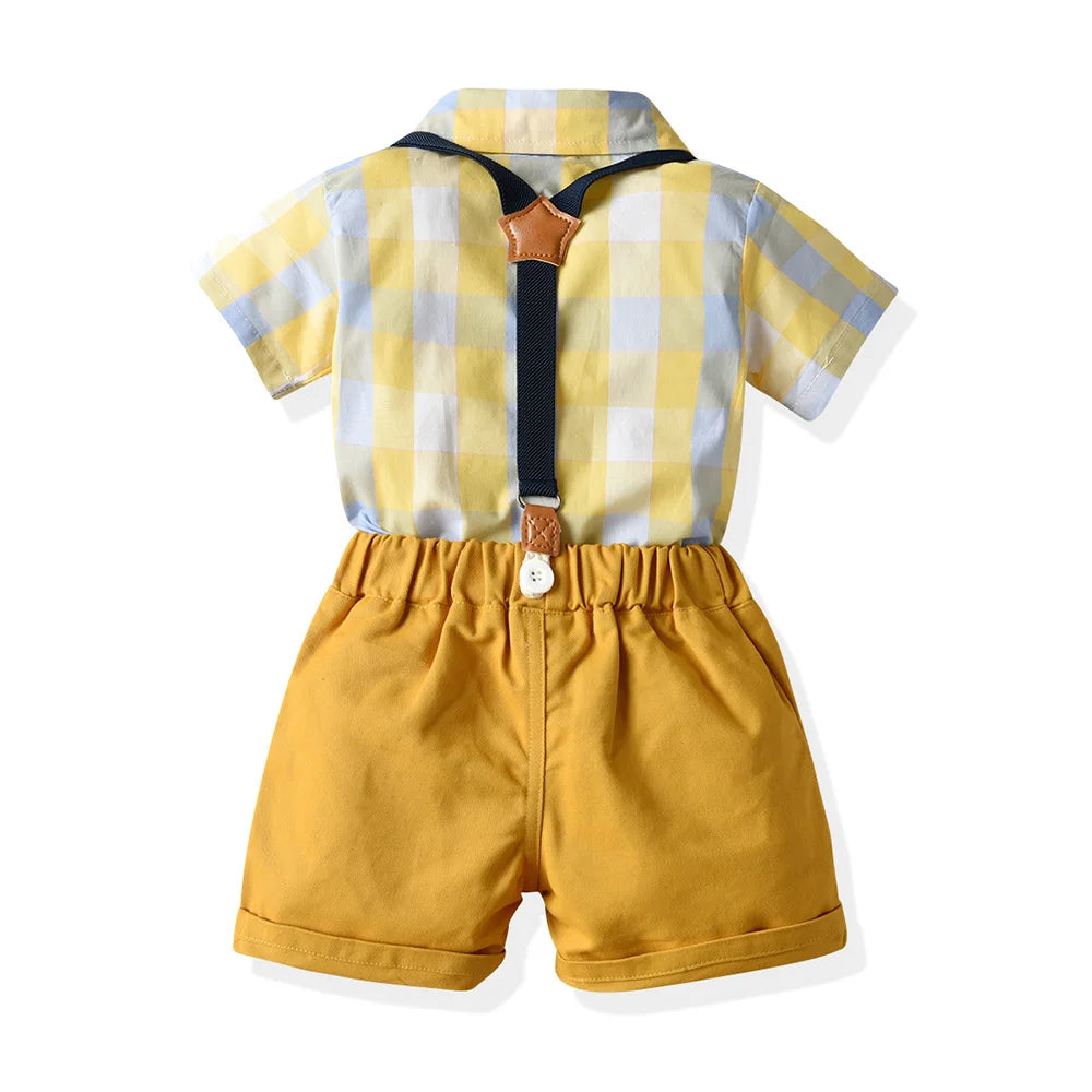 Boys Plaid Gentleman Clothes