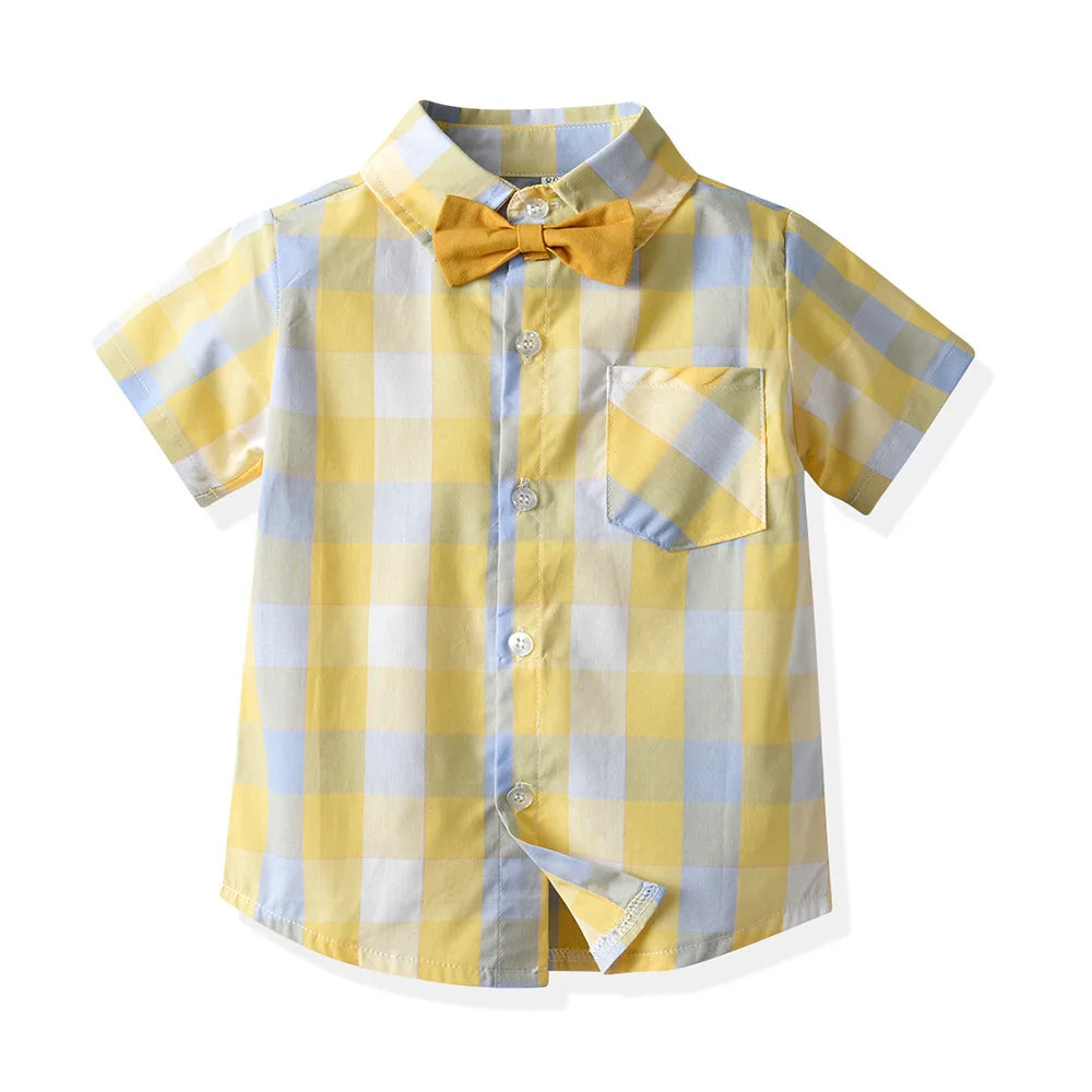 Boys Plaid Gentleman Clothes