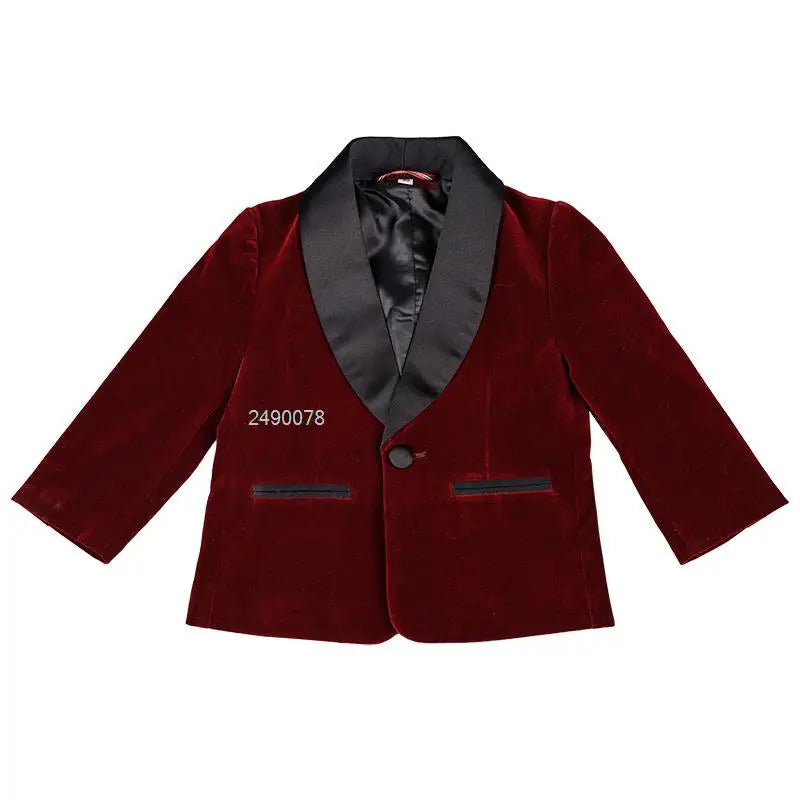 Gentleman  Dress Baby Boys Velvet Jacket