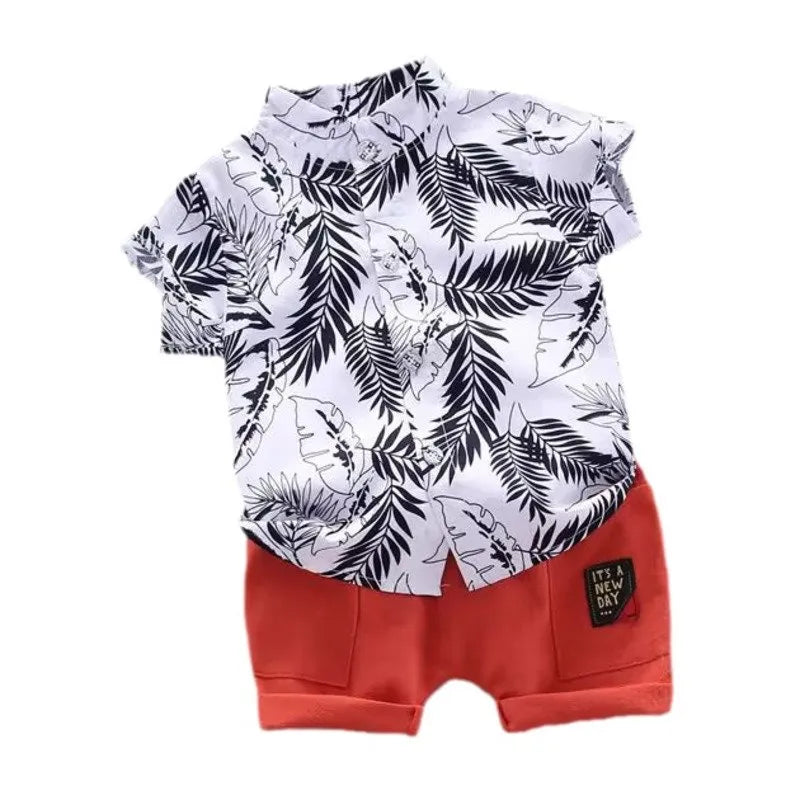 New Summer Baby Clothes Suit Children Boys Fashion Shirt Shorts 2Pc