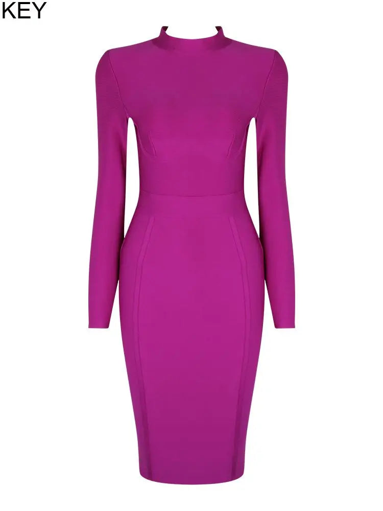 Long Sleeve High Quality HL Bandage Dress