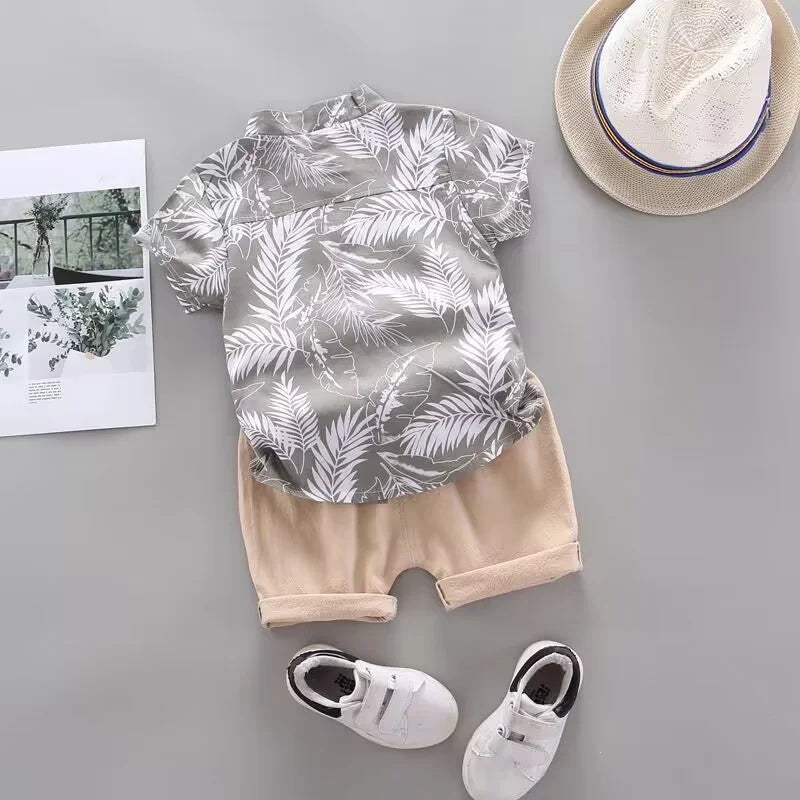 New Summer Baby Clothes Suit Children Boys Fashion Shirt Shorts 2Pc