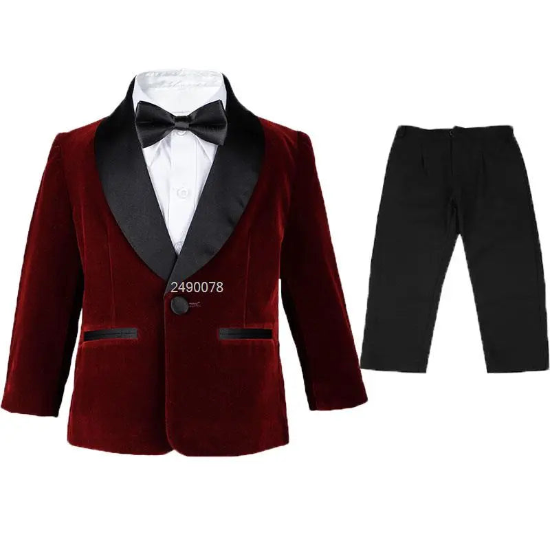 Gentleman  Dress Baby Boys Velvet Jacket